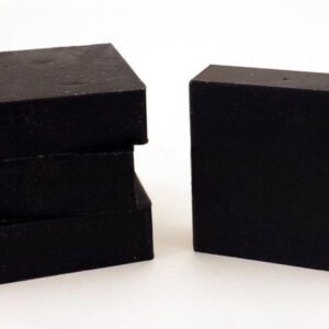 Four black bar soaps