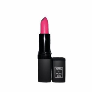 A creamy lipstick in a fuchsia pink shade