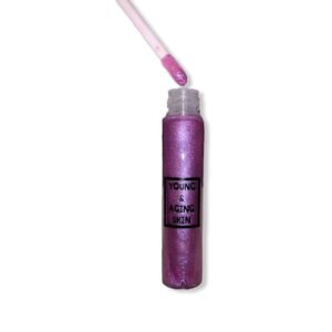 A lip gloss with an applicator