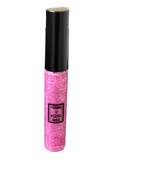 A bright pink lip gloss