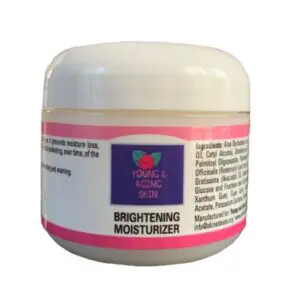 A tub of brightening moisturizer