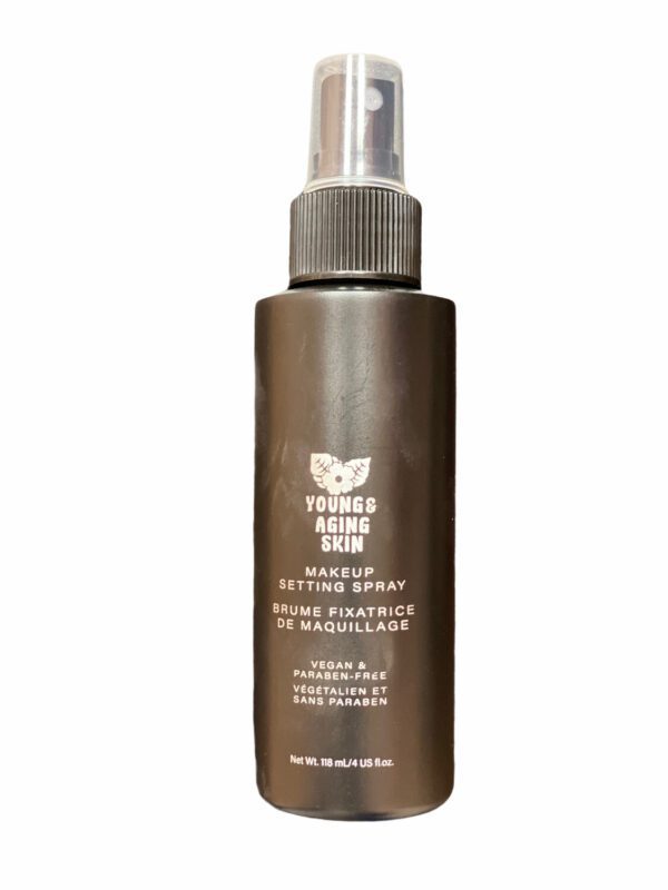 A bottle of makeup setting spray