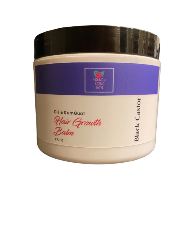 A tub of hair growth balm